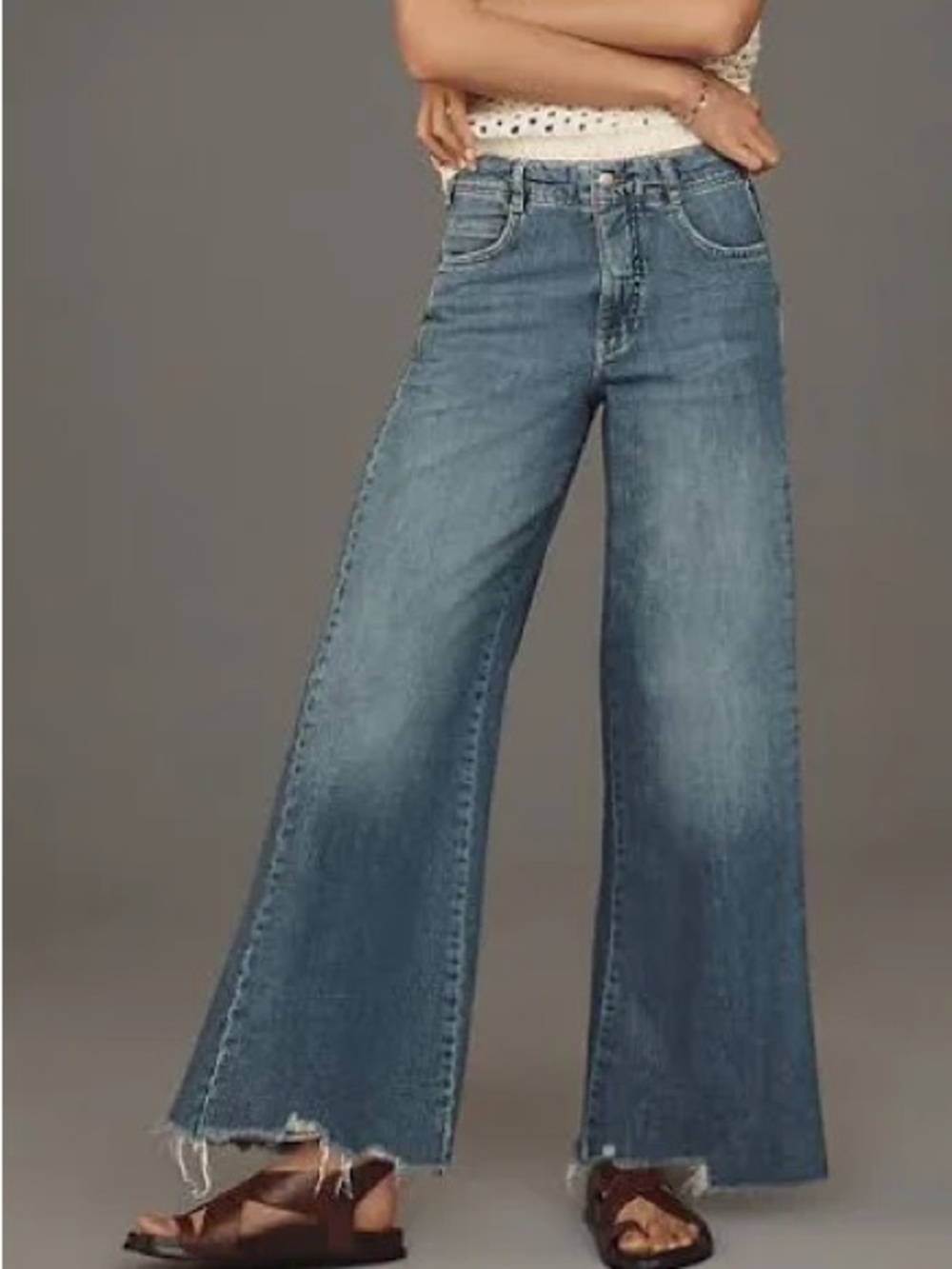 Pilcro Mid-Rise Light Blue Adi Jeans, measures size 28 - Picture 2 of 9
